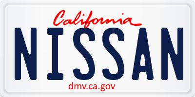 CA license plate NISSAN