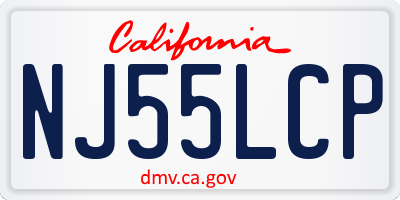 CA license plate NJ55LCP