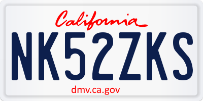 CA license plate NK52ZKS