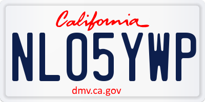 CA license plate NL05YWP
