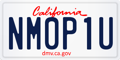 CA license plate NM0P1U
