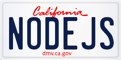 CA license plate NODEJS