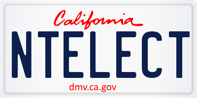 CA license plate NTELECT