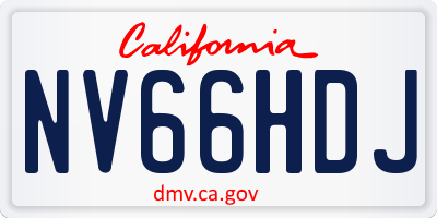 CA license plate NV66HDJ