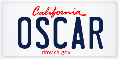 CA license plate OSCAR