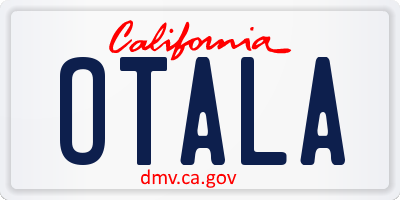 CA license plate OTALA