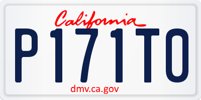 CA license plate P171T0