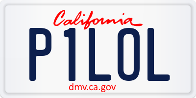 CA license plate P1LOL