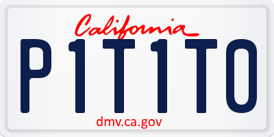 CA license plate P1T1T0