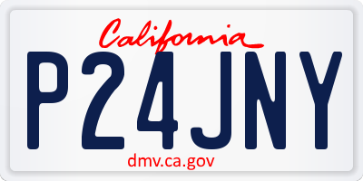CA license plate P24JNY