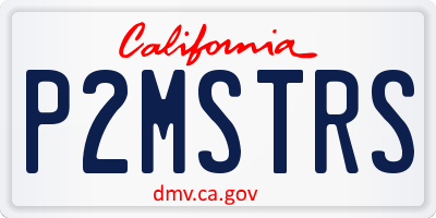 CA license plate P2MSTRS