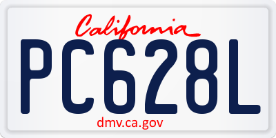 CA license plate PC628L
