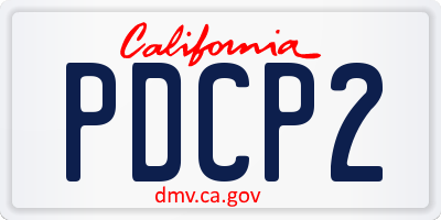 CA license plate PDCP2