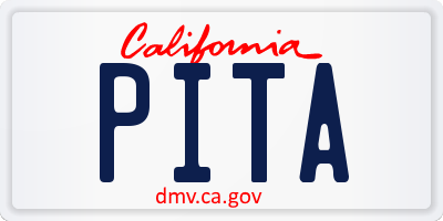 CA license plate PITA