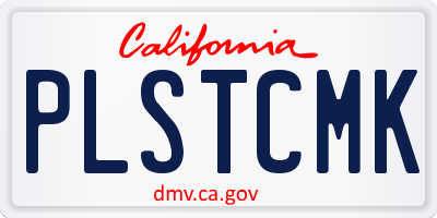 CA license plate PLSTCMK