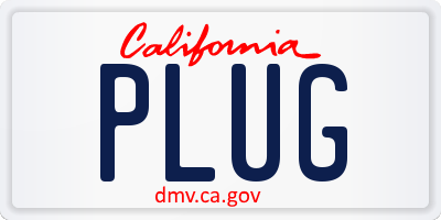 CA license plate PLUG