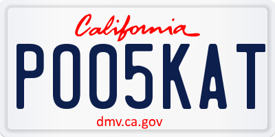 CA license plate PO05KAT