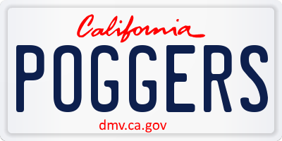 CA license plate POGGERS