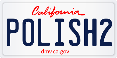 CA license plate POLISH2