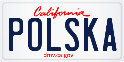 CA license plate POLSKA