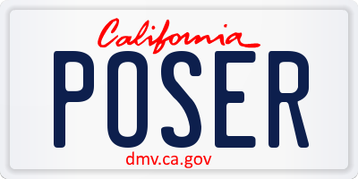 CA license plate POSER