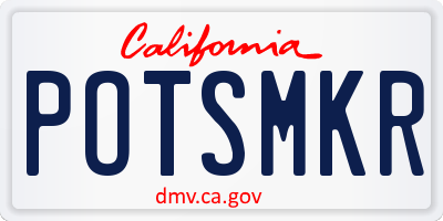 CA license plate POTSMKR