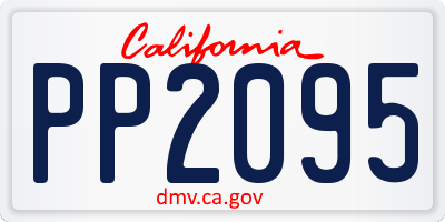 CA license plate PP2095