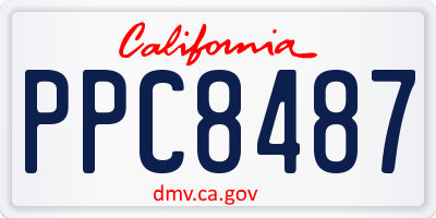 CA license plate PPC8487