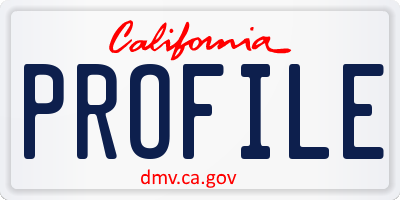 CA license plate PROFILE