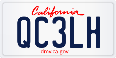 CA license plate QC3LH