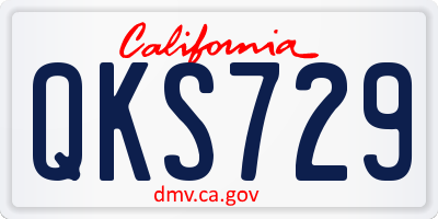 CA license plate QKS729