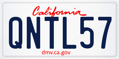 CA license plate QNTL57