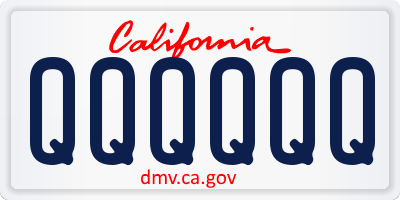 CA license plate QQQQQQ