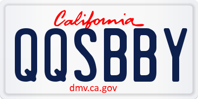 CA license plate QQSBBY