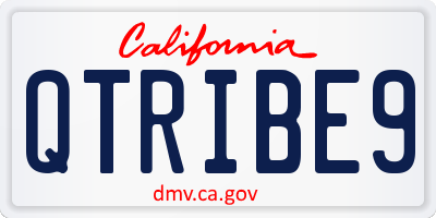 CA license plate QTRIBE9