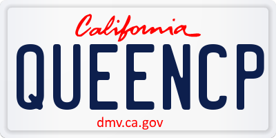 CA license plate QUEENCP