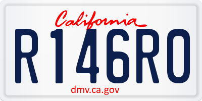 CA license plate R146R0