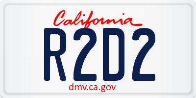 CA license plate R2D2