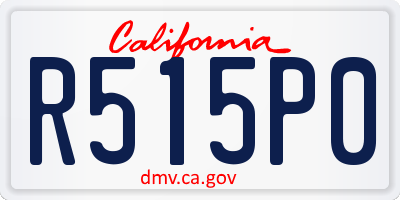 CA license plate R515P0