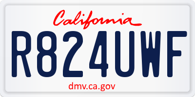 CA license plate R824UWF