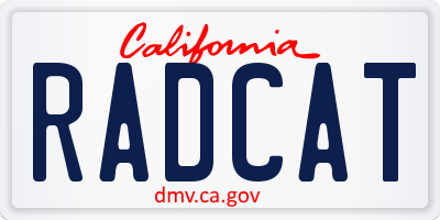 CA license plate RADCAT