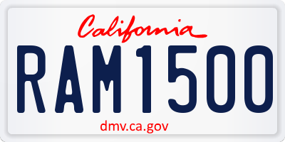 CA license plate RAM1500