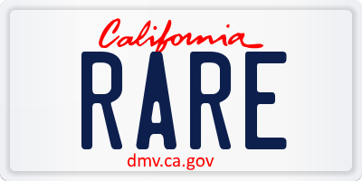 CA license plate RARE