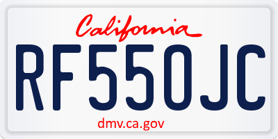 CA license plate RF55OJC