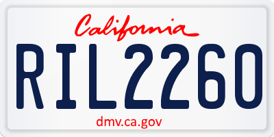 CA license plate RIL2260