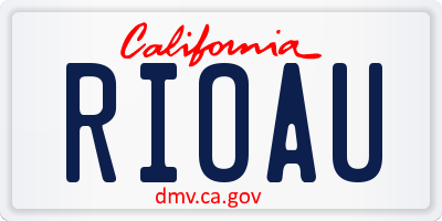 CA license plate RIOAU