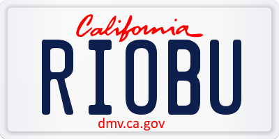 CA license plate RIOBU