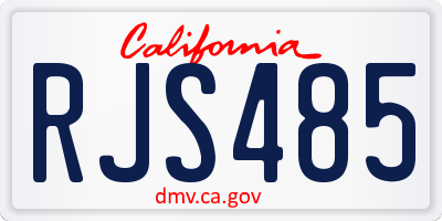 CA license plate RJS485