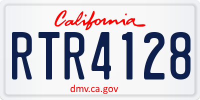 CA license plate RTR4128