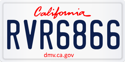 CA license plate RVR6866